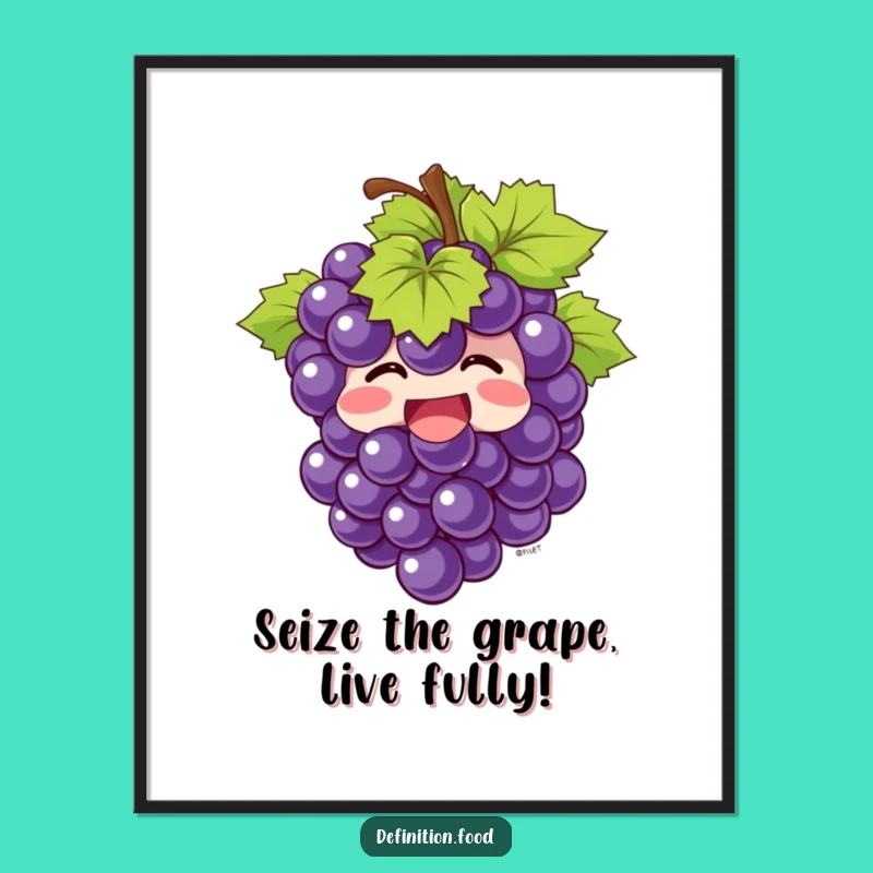 Funny Free Printable Wall Art: Giggling Grapes - Quirky Fruity Decor!