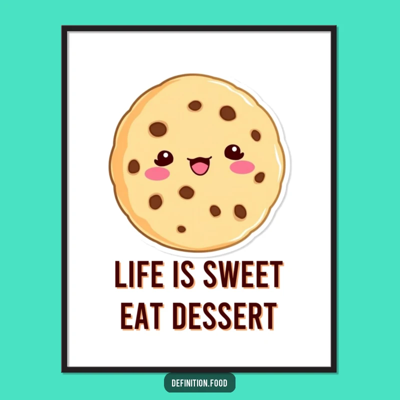 Funny Free Printable Wall Art: Playful Cookie Character Dictionary Definition