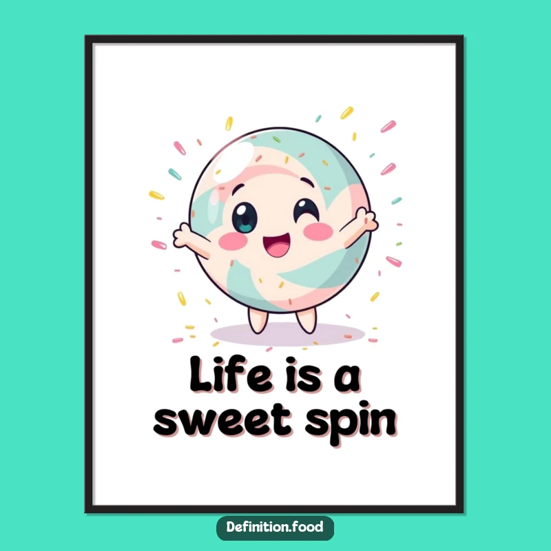 Joyful Candy Art Free Printable - Spinning Sprinkle Downloadable Poster