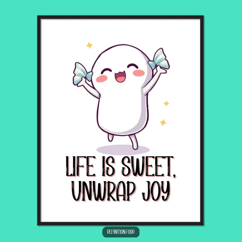 Free Printable Wall Art: Dancing Candy Shimmers Funny Downloadable Decor