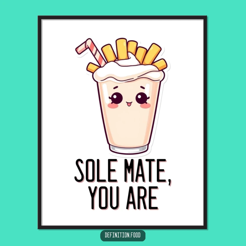 Free Printable Wall Art: Fry in Milkshake, Your Whimsical Downloadable Decor!