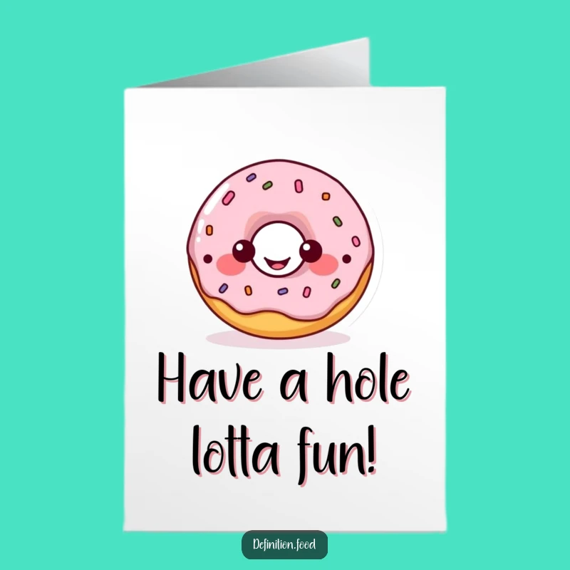 Free Printable Donut Birthday Card: Funny Downloadable Diagram Humor Gift
