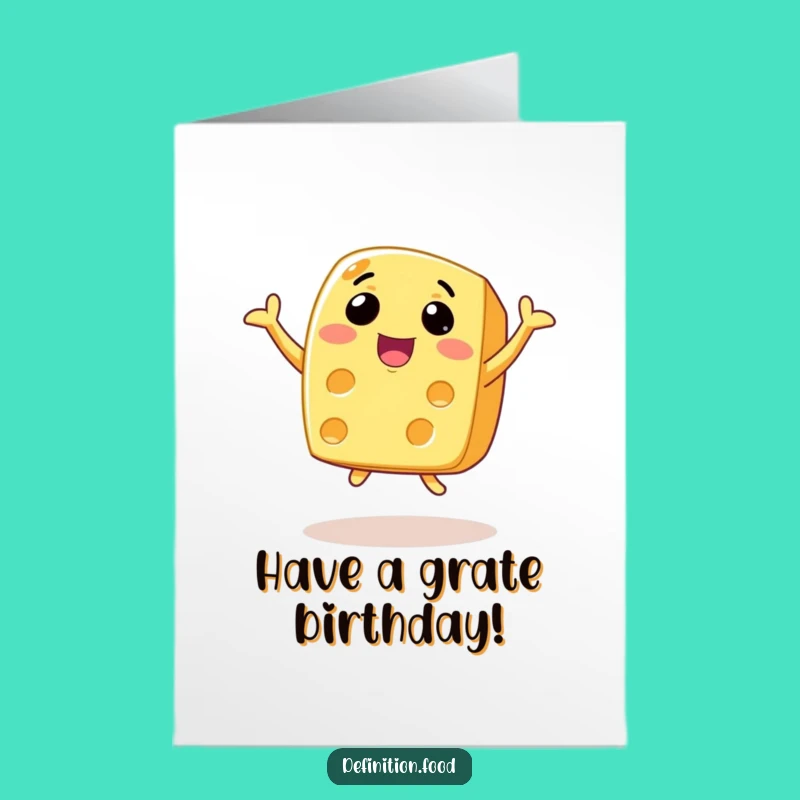 Free Printable Cheese Birthday Card - Joyful Jump Downloadable Gift