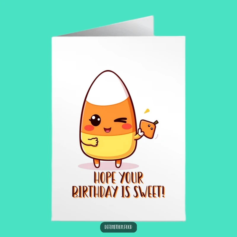 Free Printable Birthday Card: Candy Corn's Winky Foodie Wish!