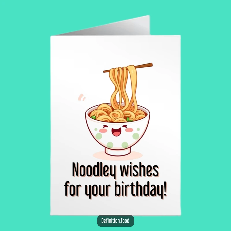 Free Printable Ramen Birthday Card: Wiggling Noodles for a Fun Celebration