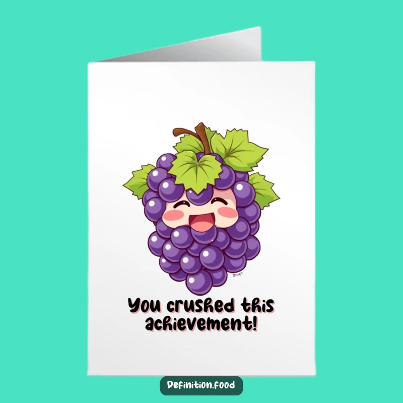 Free Printable Congrats Card: Giggling Grapes - Joyful Fruity Celebration!