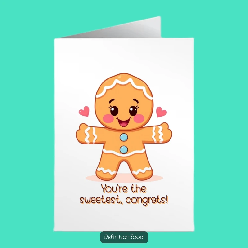 Free Printable Congrats Card: Gingerbread Man's Foodie Artistry!