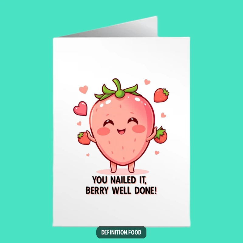 Free Printable Congrats Card: Strawberry Juggler Shares Foodie Celebration!