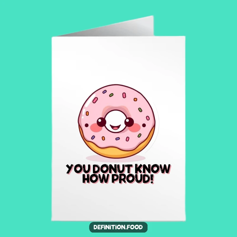 Free Printable Donut Congrats Card: Funny Downloadable Diagram Achievement Gift