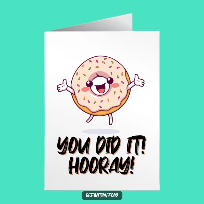 Free Printable Donut Congrats Card - Sweet & Funny Downloadable Gift