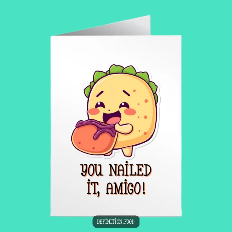 Free Printable Congrats Card: Taco Feast Celebration, Perfect Downloadable for Big Bites of Success