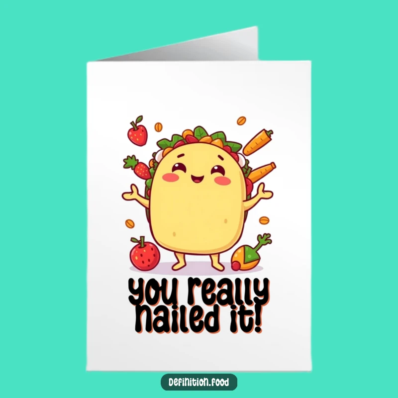 Taco Congrats Card Free Printable - Fiesta of Success Downloadable