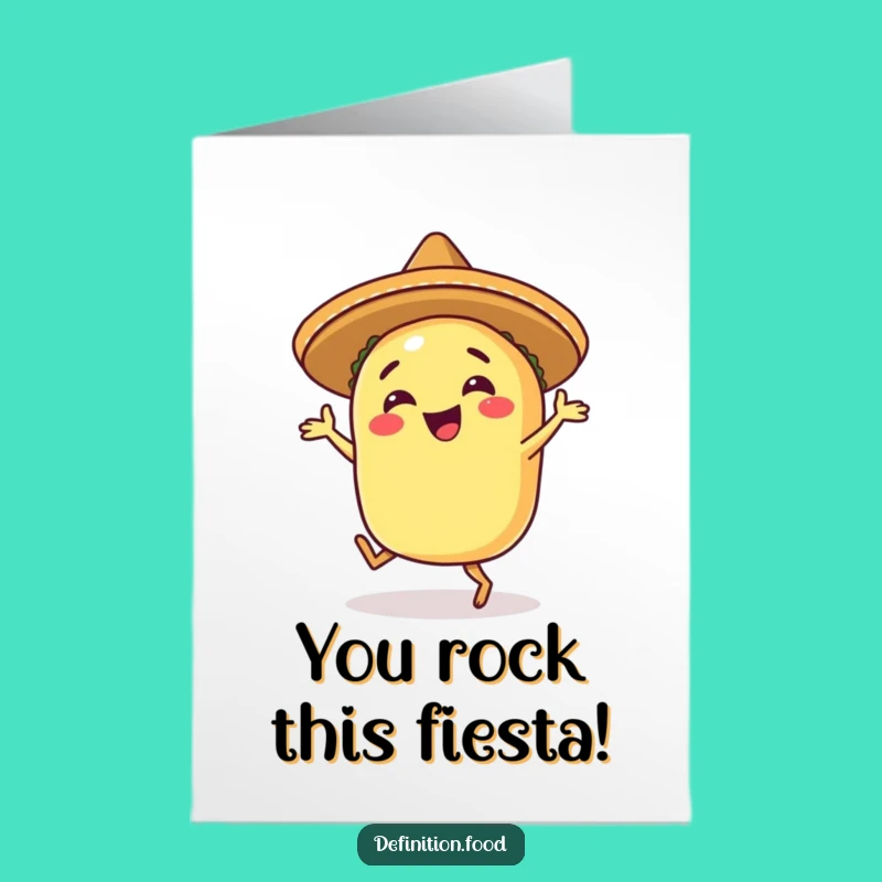 Free Printable Taco Card - Joyful Salsa Dance Congratulations Downloadable Gift