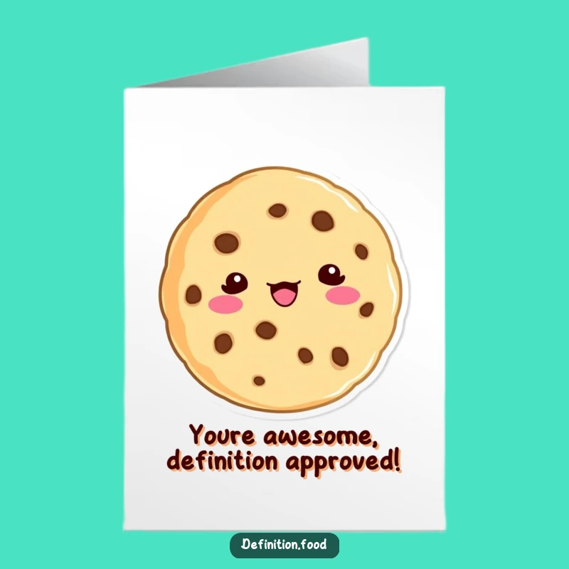 Free Printable Congrats Card: Playful Cookie Definition for Big Wins