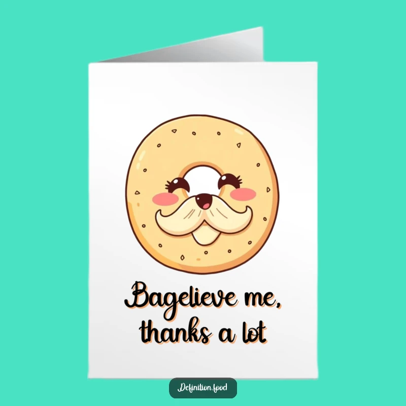 Free Printable Thank You Bagel Card - A Smear of Funny Downloadable Gratitude
