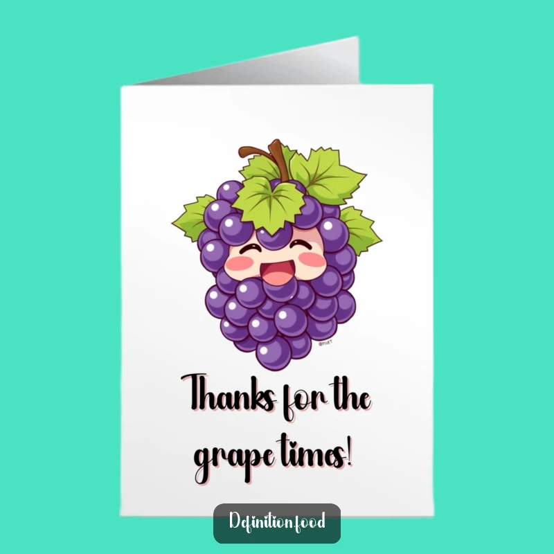 Free Printable Thank You Card: Giggling Grapes - Joyful Fruity Gratitude!
