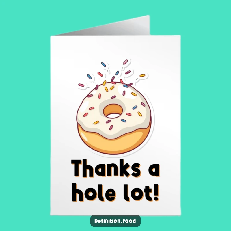 Free Printable Thank You Card: Grateful Doughnut Sprinkle, Heartfelt Downloadable for Sweet Appreciation