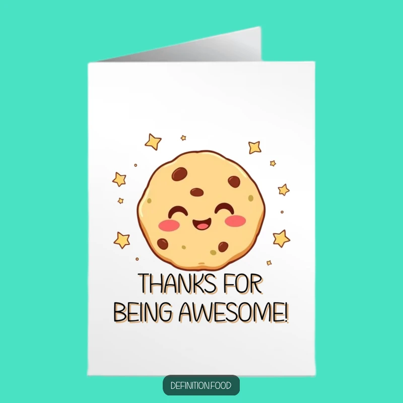 Grateful Cookie Thank You Free Printable Card - Sparkling Downloadable Gift
