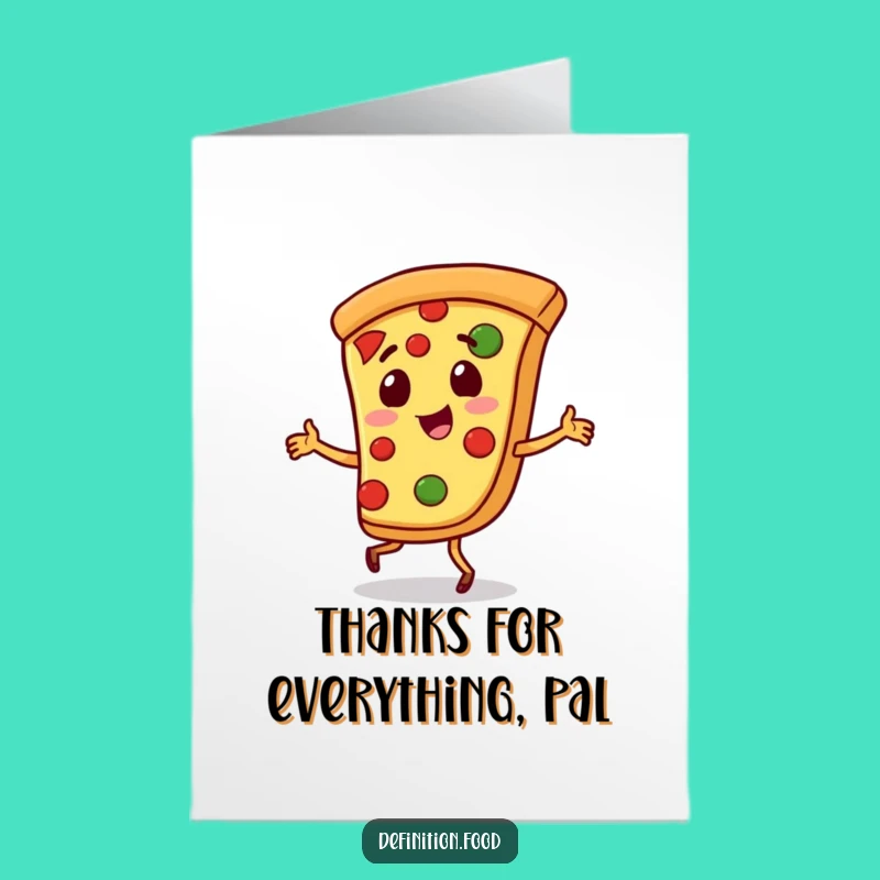 Free Printable Pizza Thank You Card: Funny Downloadable Slice of Thanks