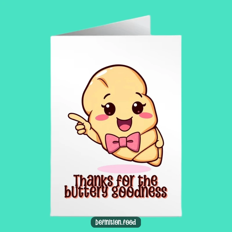 Free Printable Thank You Card: Humorous Croissant Definition, Downloadable Gift Idea