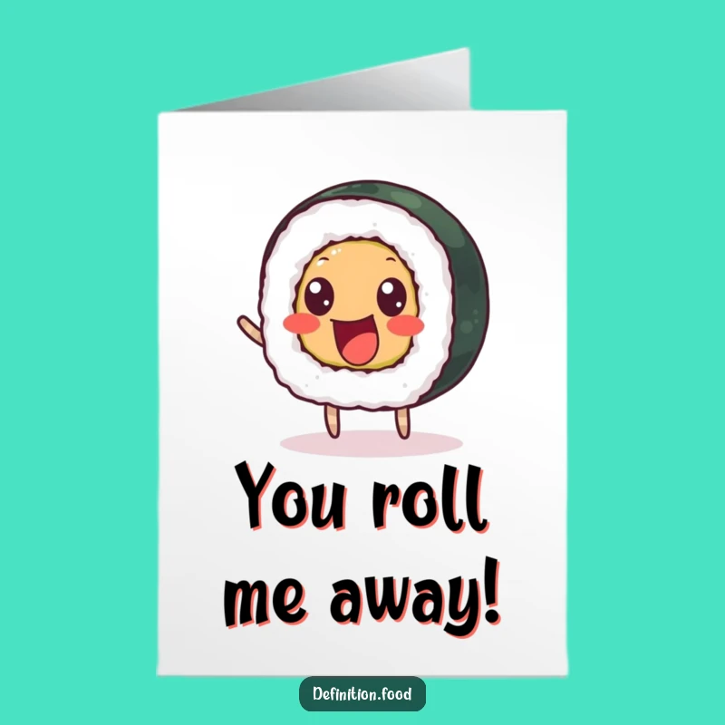 Free Printable Thank You Sushi Card - Downloadable Greeting for Gratefulness