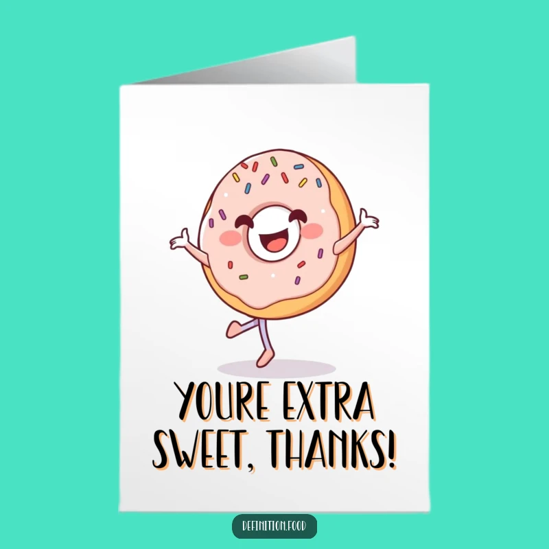 Free Printable Thank You Donut Card - Pirouette Downloadable Gift