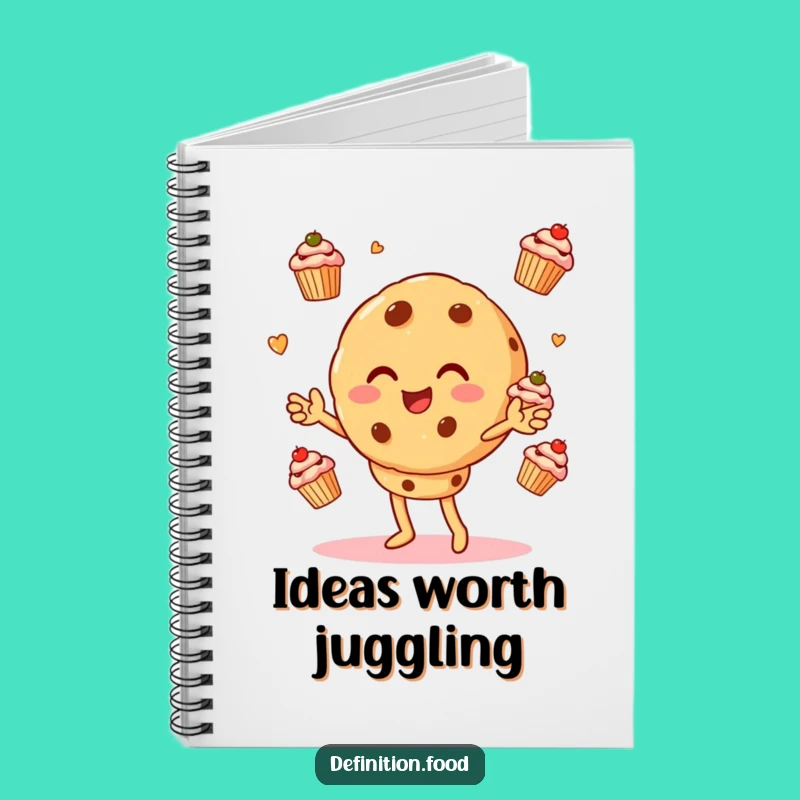 Funny Cookie Juggling Cupcakes Notebook: Jot Down Your Sweetest Ideas with Humor