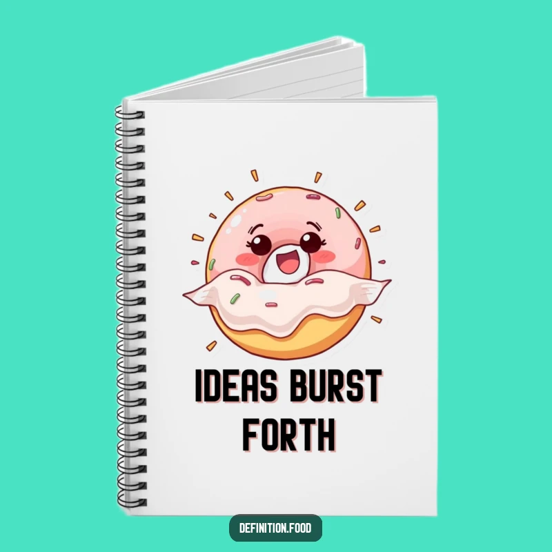 Funny Donut Notebook - Happy Wrapper Burst Journal Gift