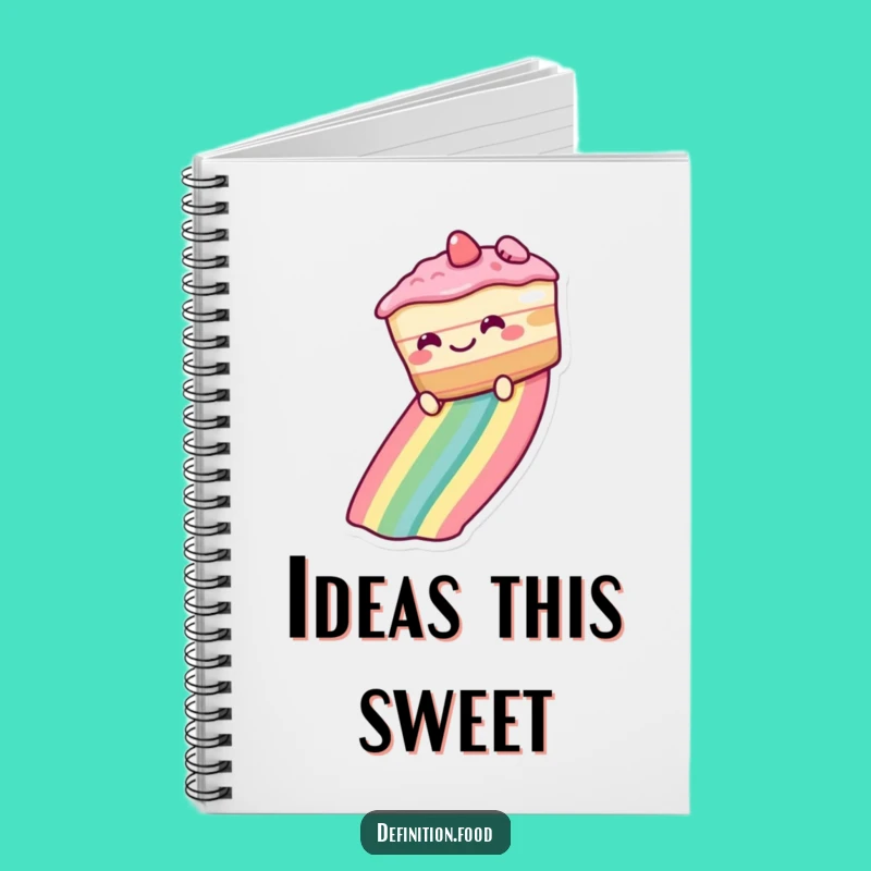 Funny Rainbow Cake Notebook - Creative Dessert Journal, Perfect Funny Gift!