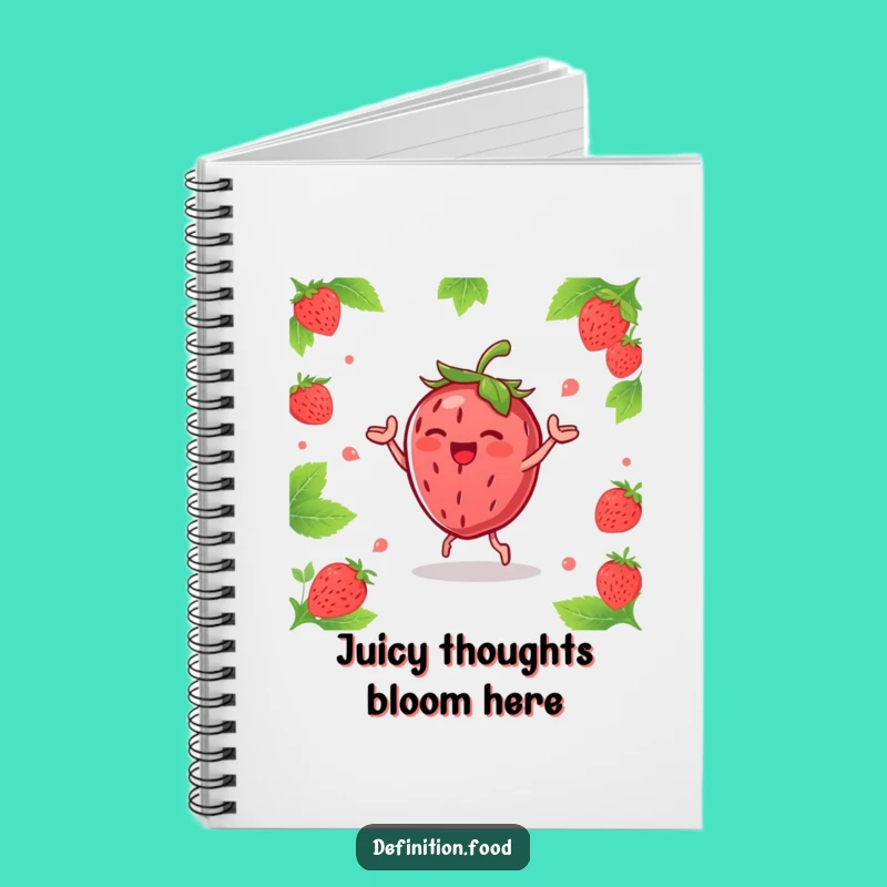 Funny Strawberry Dance Notebook - Berry Journal for Joyful Notes