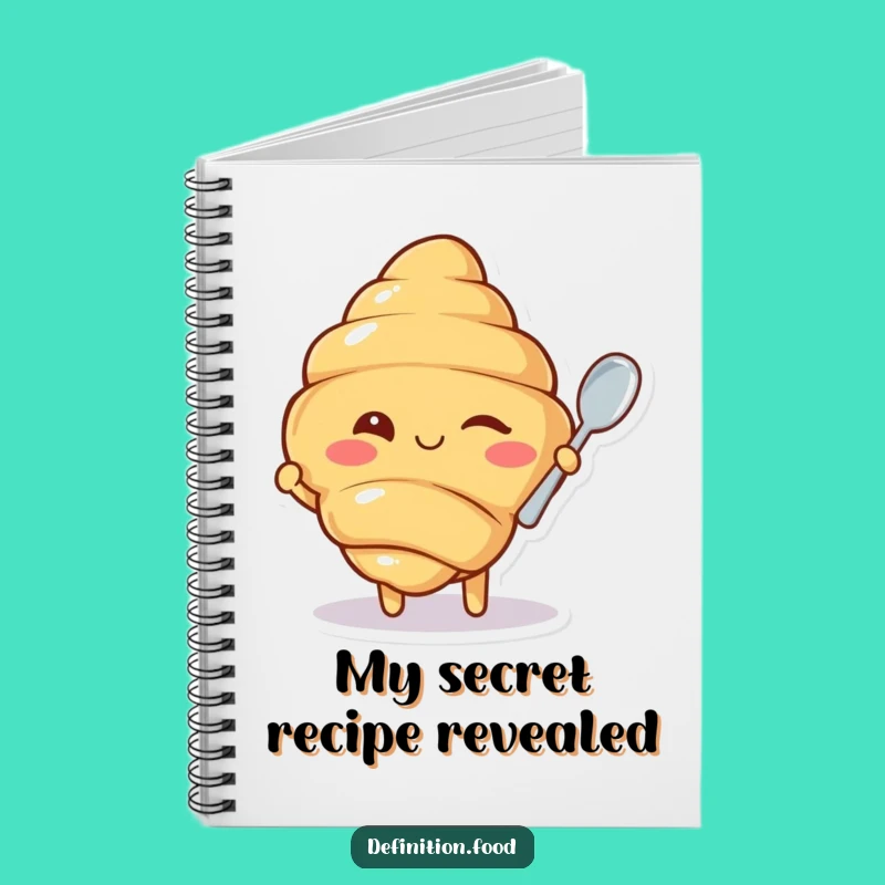 Funny Winking Croissant Notebook: Jot Down Ideas with this Pastry Humor Gift