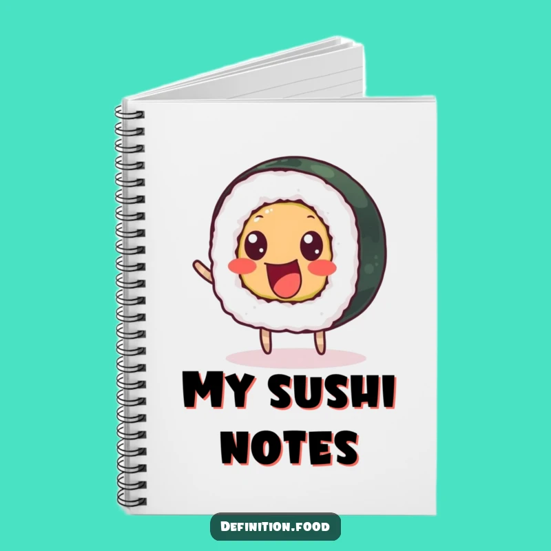 Funny Sushi Bounce Notebook: Jot Down Happy Thoughts