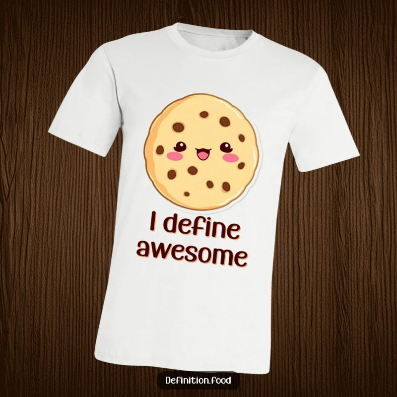 Funny cookie character t-shirt, playfully giving a humorous definition, ideal for witty individuals.