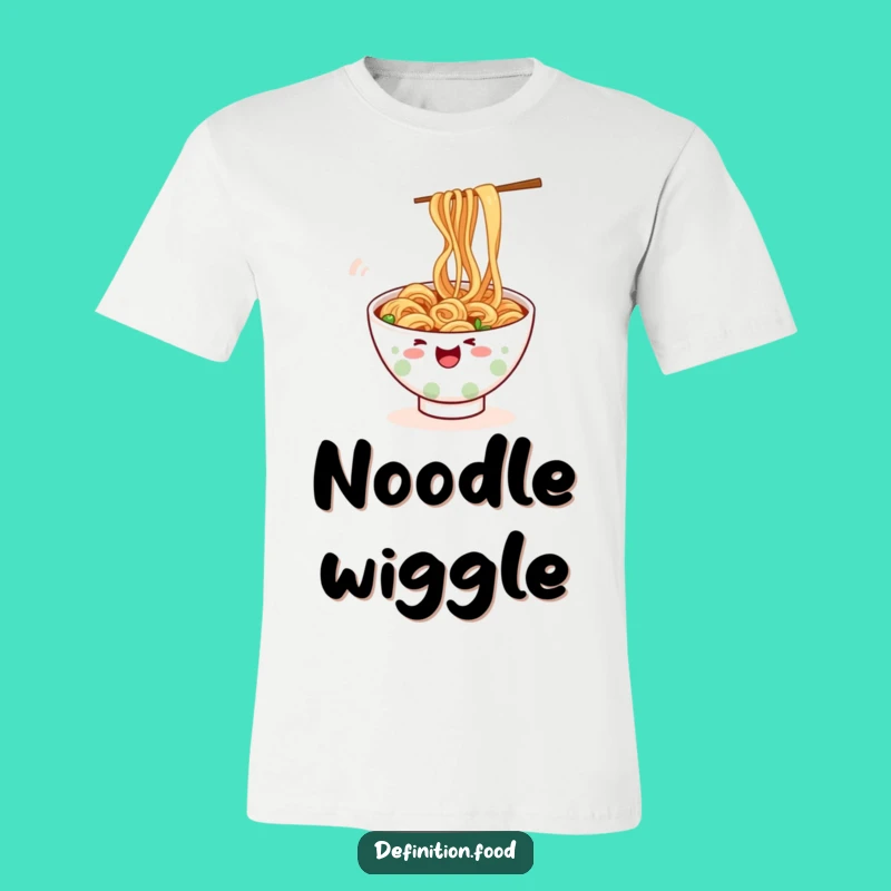 Funny Wiggling Ramen T-Shirt - Playful Noodle Character Tee, Perfect Funny Gift