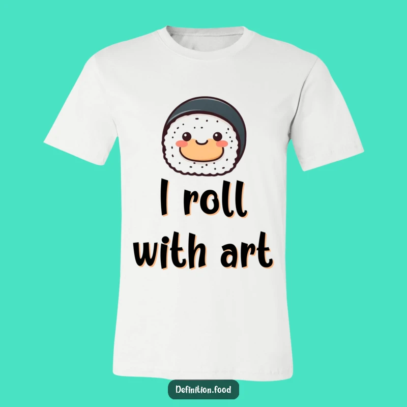 Funny Sushi Roll T-Shirt: Presenting Abstract Food, Quirky Art Lover Gift