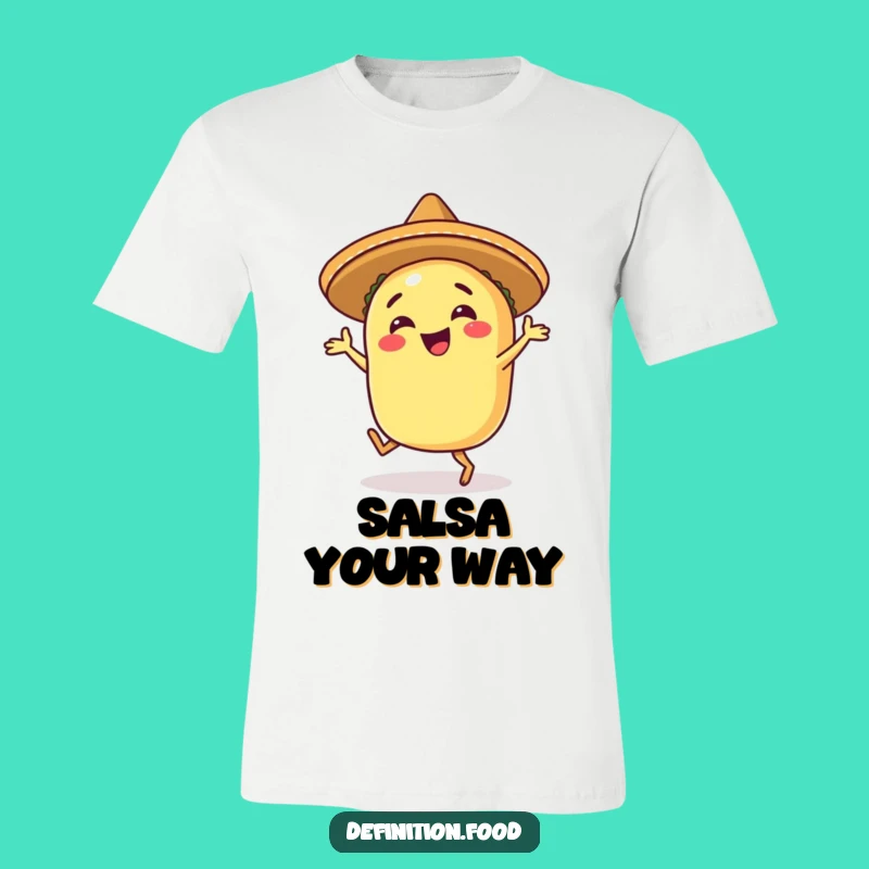 Funny Happy Taco Salsa Dance T-Shirt: Wear Your Fiesta Spirit