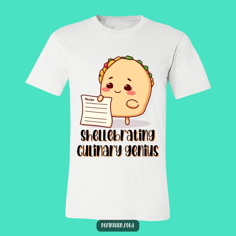 Funny Taco Chef T-Shirt: Pondering Recipes, Hilarious Foodie Apparel Gift