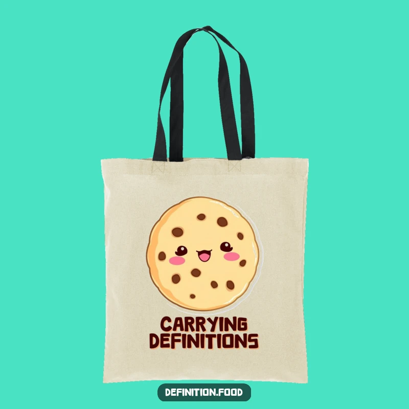 Funny Cookie Definition Tote Bag - Playful Character Eco-Friendly Gift