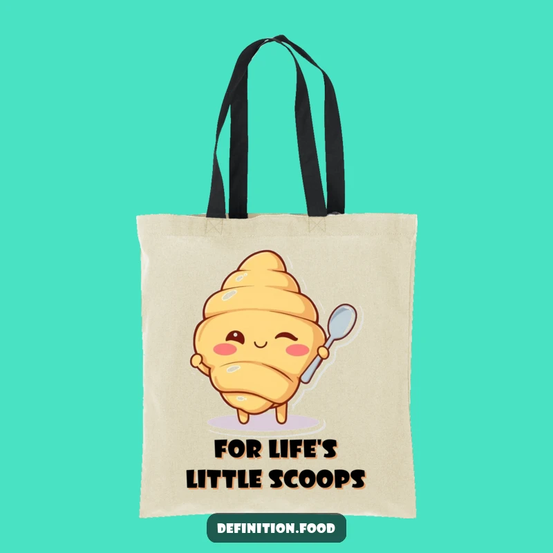 Funny Winking Croissant Tote Bag: Carry Your Laughs and Pastries in Style Gift