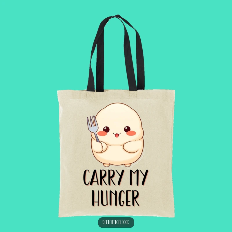 Funny Dumpling Fork Tote Bag - Cute Asian Food Accessory, Perfect Funny Gift!