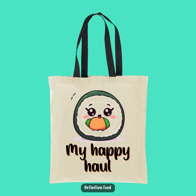 Funny Excited Sushi Roll Spin Tote Bag: Carry Your Joy