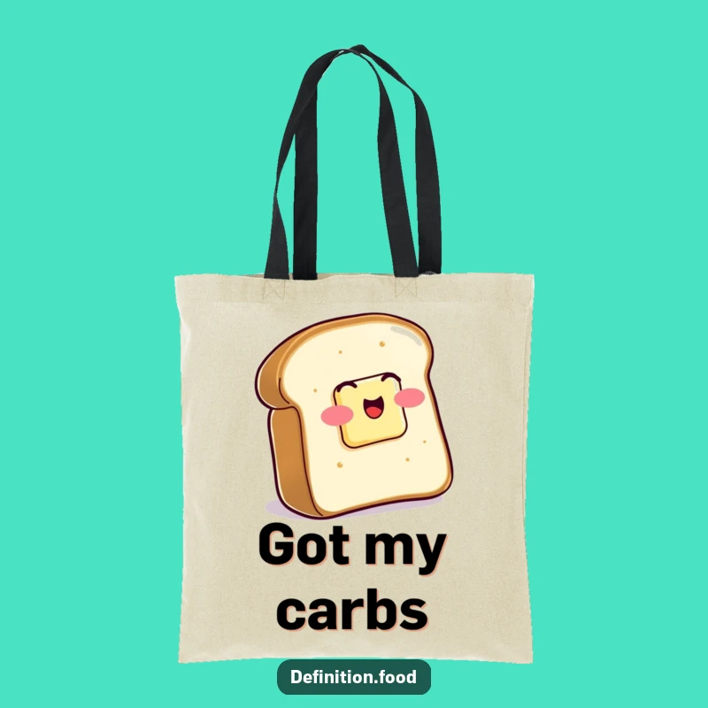 Funny Toast Butter Tote Bag - Breakfast Carry-All, Perfect Funny Gift!