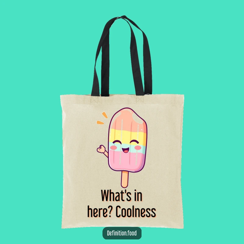 Funny Winking Popsicle Wave Tote Bag: Carry Your Coolness Everywhere