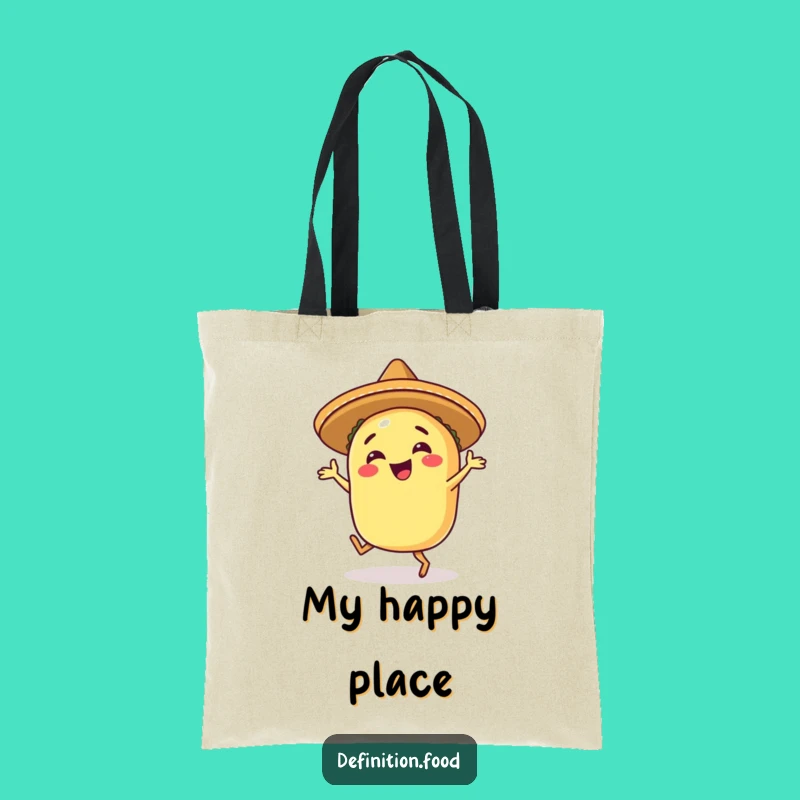 Funny Happy Taco Salsa Dance Tote Bag: Carry Your Party Vibes