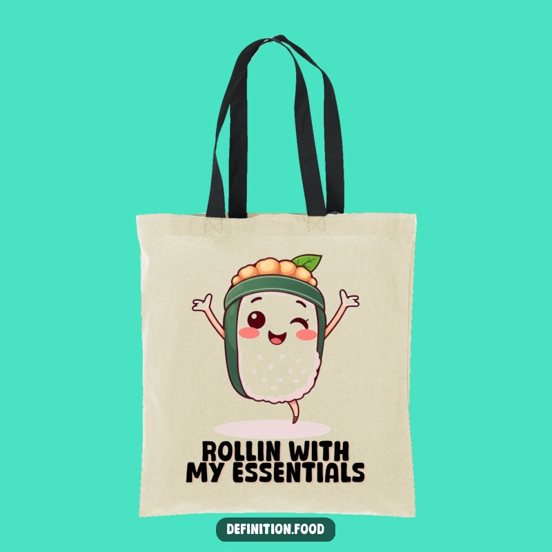 Funny Sushi Dance Tote Bag: Carry Your Groceries and Your Giggles in Style